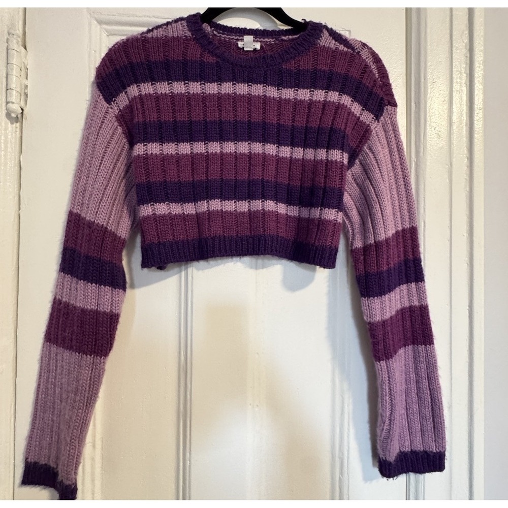 Garage Cropped Stripe Sweater Size XXS